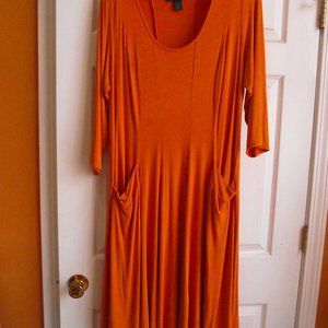 Yellow Gold Casual Swing Dress